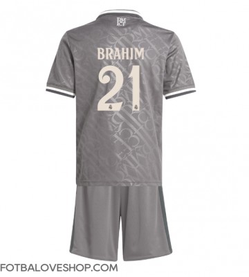 Real Madrid Brahim Diaz #21 Dětské Alternativní Dres 2024-25 Krátký Rukáv (+ trenýrky)